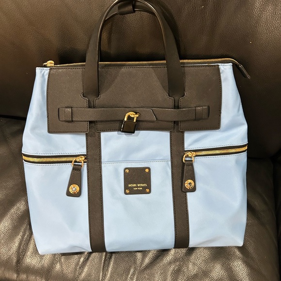 Henri Bendel Black and Blue Bag/ Backpack - Picture 6 of 16